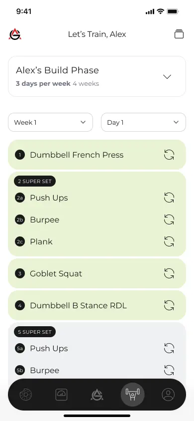 Workout programs detail